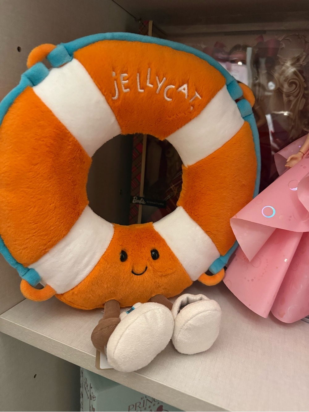 Jellycat Orange, White & Turquoise Lifebuoy Plush